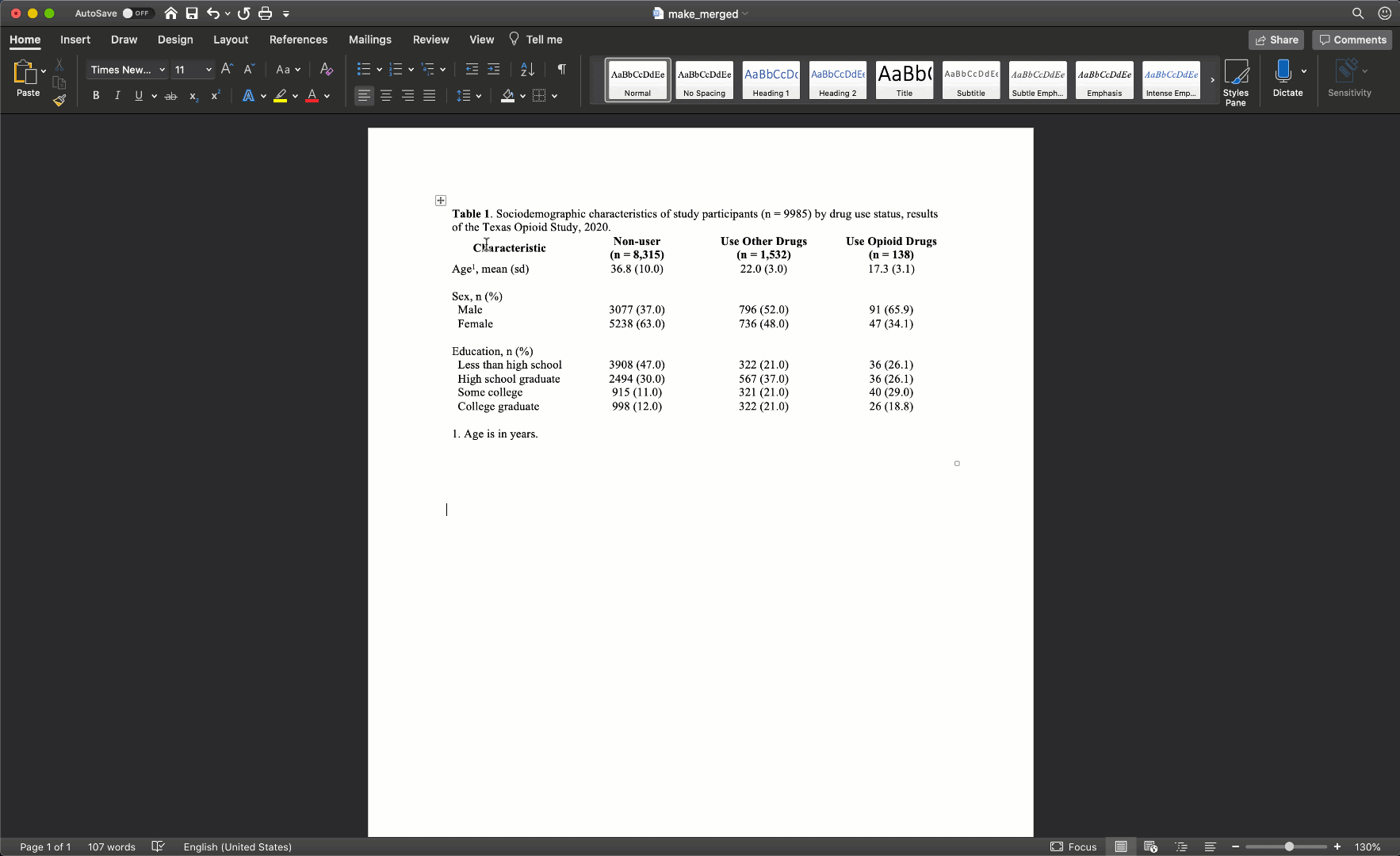 A gif showing how to add borders to table cells in Microsoft Word.