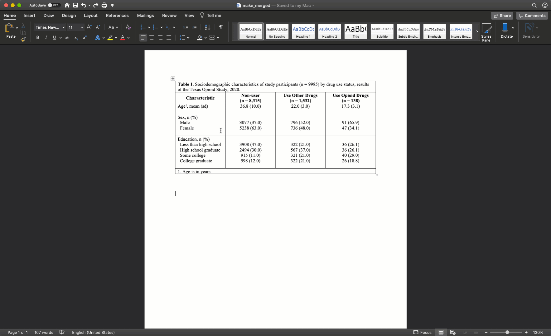A gif showing how to remove table borders in Microsoft Word.