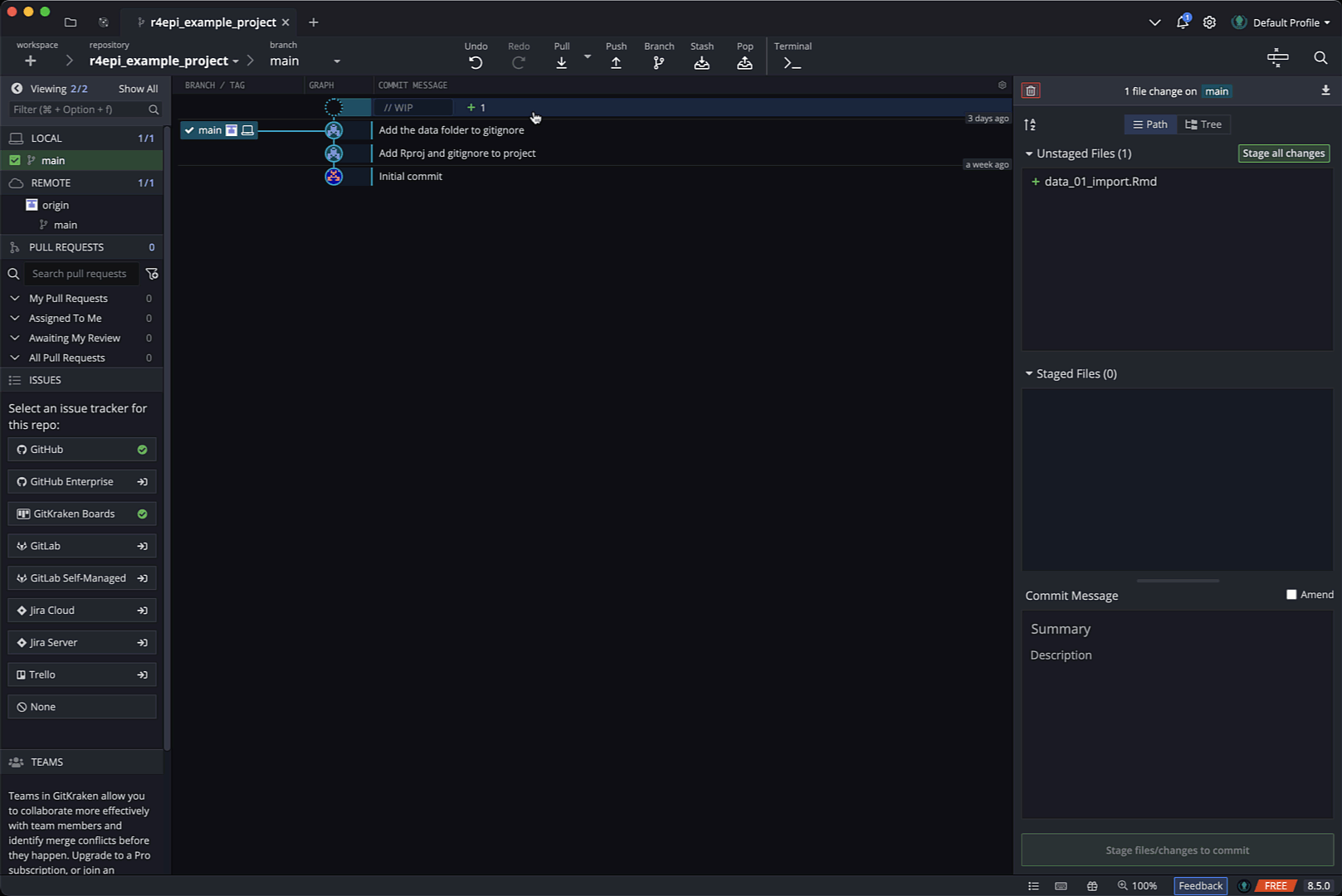 A gif about file import.
